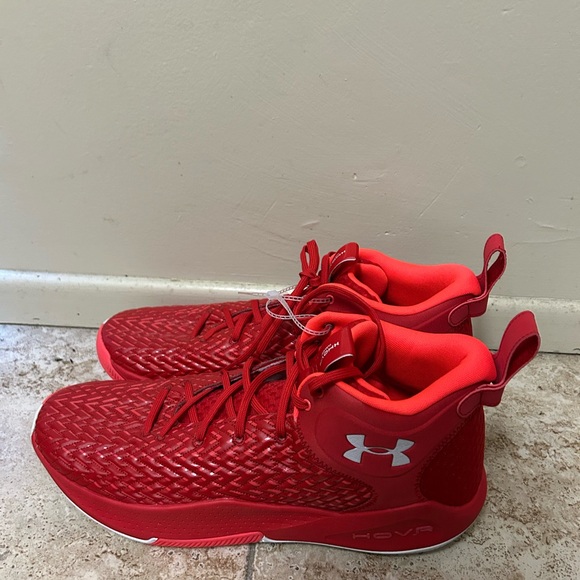 Under Armour Men’s UA HOVR Havoc 4 Clone Basketball Shoes Red 3025996-601 Sz 17 - Picture 2 of 5